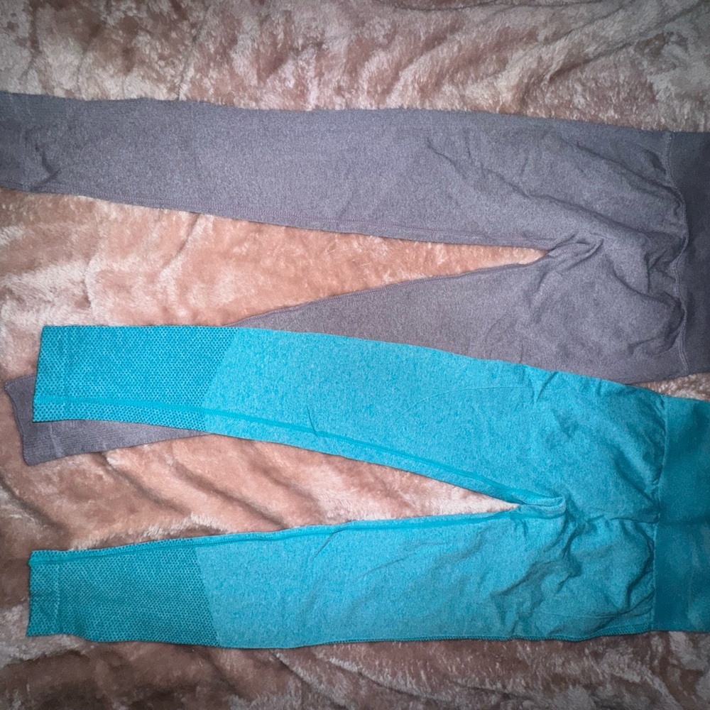Women Two-Pack Leggings - Purple and Blue